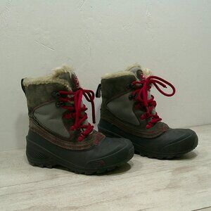 The North Face Shellista V Lace Gray Waterproof Snow Winter Boots - Youth Size 3